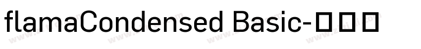 flamaCondensed Basic字体转换